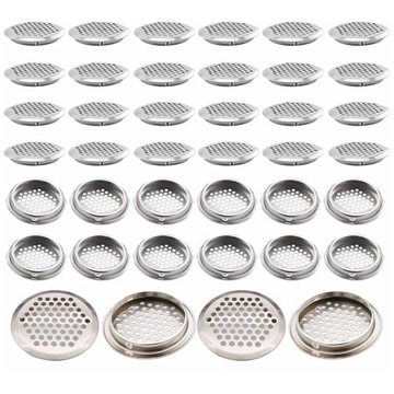 40Pcs Circular Air Vents 2.1 Inch(53Mm) Soffit Vents Stainless Steel~19325