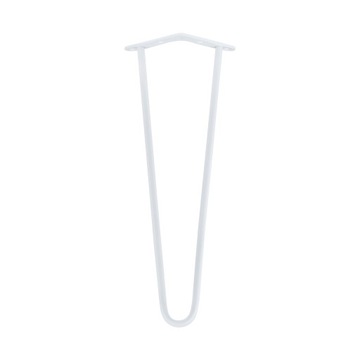 MORIA DESIGN Hairpin legs metalowa noga meblowa do stołu komody 48 cm biały