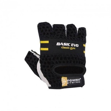 RĘKAWICZKI KULTURYSTYCZNE BASIC EVO-YELLOW XS