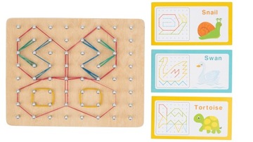 Развивающая головоломка Монтессори с резинками для игрушек