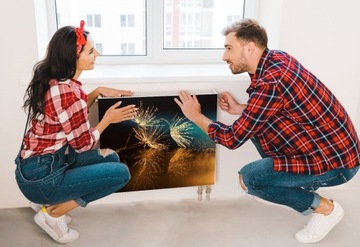 MAGNETYCZNA OSŁONA NA KALORYFER 60x60 KWIATY FOTOTAPETA