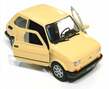 Автомобиль Fiat 126p металл Maluch WELLY, кремовая модель