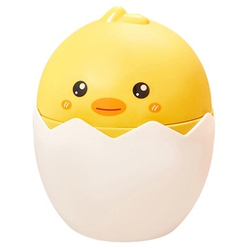 Настольная корзина для мусора в форме яйца Мини-контейнер для мусора, открытая на 90°