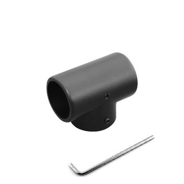 Łącznik trzykierunkowy fi25mm czarny mat