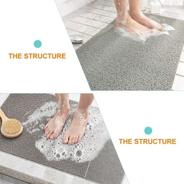 GROUND MAT Коврик для ванной, нескользящий, впитывающий,