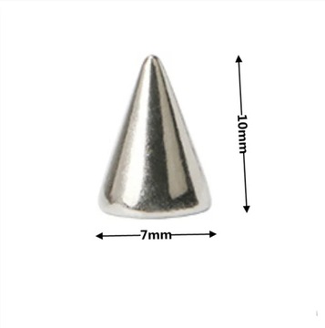 All Kinds of Silver Metal Screwback Cone Studs Bullet Spike Stud Punk Bag