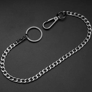 ТОЛСТАЯ ЦЕПОЧКА ДЛЯ БРЮК ХИП-ХОП, ЧЕРНАЯ, ДЛЯ ЧАСОВ