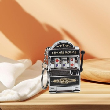 2xMini Slot Machine Keychain Festival Nowość Mini gra zręcznościowa zabawka dla chłopca