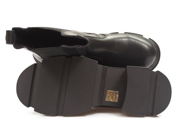 Женские зимние ботильоны BIG STAR на КОЖАНОЙ платформе