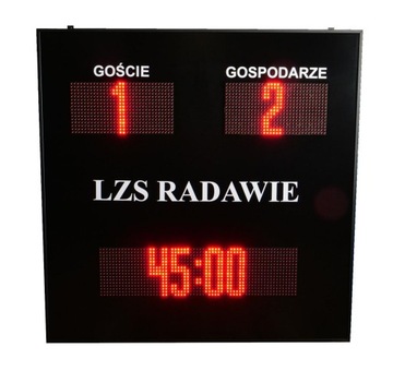 Tablica wyników LED 100x100cm + PILOT RADIOWY