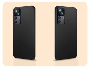 ЧЕХОЛ ДЛЯ XIAOMI 12T / 12T PRO МАТОВЫЙ ЧЕРНЫЙ СИЛИКОНОВЫЙ КРЫШКА + СТЕКЛО