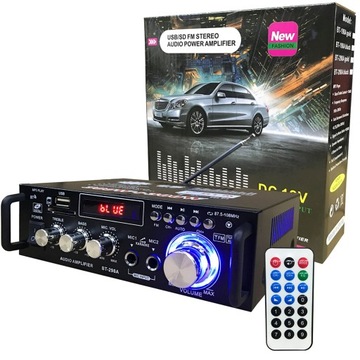 WZMACNIACZ HIFI BLUETOOTH BT-298A Z PILOTEM 600W