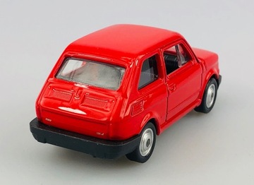 WELLY FIAT 126P RED 1:60 НОВАЯ МЕТАЛЛИЧЕСКАЯ МОДЕЛЬ
