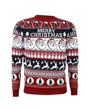 MĘSKI SWETER ŚWIĄTECZNY DESIGN MERRY CHRISTMAS MIKOŁAJ RENIFER WZÓR XL