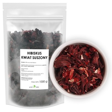 HIBISKUS HERBATA kwiat hibiskusa suszony 1kg