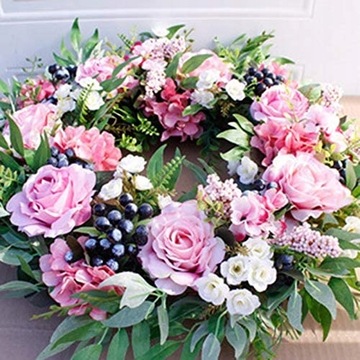 дверной венок Искусственные венки Темно-розовый