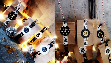 ЭКО-АДВЕНТ-КАЛЕНДАРЬ, ПОДВЕСНОЙ, СТОЯЩИЙ - 4 ЦВЕТА