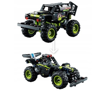 НАБОР LEGO TECHNIC АВТОМОБИЛЬНЫЙ БЛОК MONSTER JAM GRAVE DIGGGER ПОДАРОК