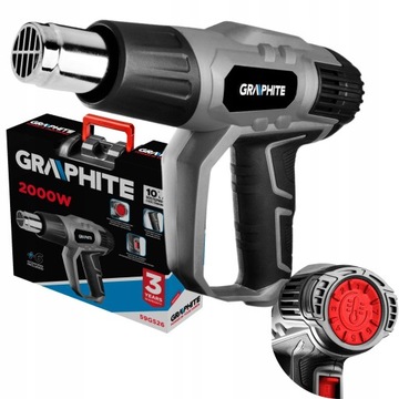 ГРАФИТОВАЯ ТЕПЛОВАЯ ПИСТОКА 2000ВТ 3 ТЕМПЕРАТУРНЫЕ ЗОНЫ 550°C КАБЕЛЬНЫЙ КОРОБОК 3М 59G526