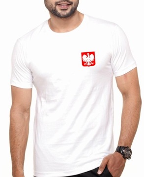 KOSZULKA MĘSKA T-SHIRT BLUZKA KIBICA REPREZENTACJI POLSKI GODŁO PREZENT 052