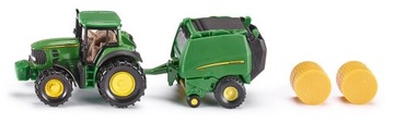 SIKU 1665 Traktor John Deere z prasą