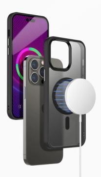 ЧЕХОЛ ДЛЯ IPHONE 15 МАТОВЫЙ КОРПУС MAGSAFE + СТЕКЛО 9H