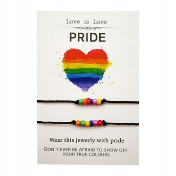 ZESTAW BRANSOLETEK DLA PAR PRZYJACIÓŁ PRIDE LGBT