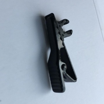 Глянцевый черный металлический держатель для микрофона с отворотом и откидной крышкой, 20 шт.