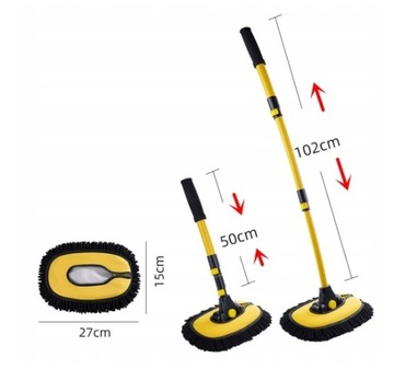 ТЕЛЕСКОПИЧЕСКАЯ ЩЕТКА ДЛЯ МОЙКИ АВТОМОБИЛЯ 2 В 1
