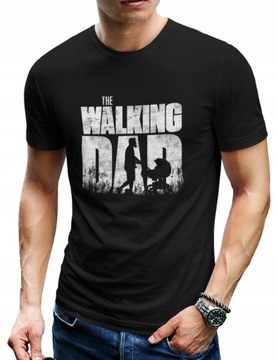 KOSZULKA THE WALKING DAD NA DZIEŃ OJCA PREZENT DLA TATY TSHIRT CZARNY S