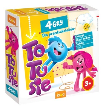 4 GRY DLA PRZEDSZKOLAKÓW TOTUSIE chińczyk węże sudoku kółko i krzyżyk