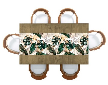 ПРОТЕКТОР СТОЙКИЙ К ПЯТЯНИЯМ 40X140 С РИСУНКОМ БЕЛЫЕ ЛИСТЬЯ