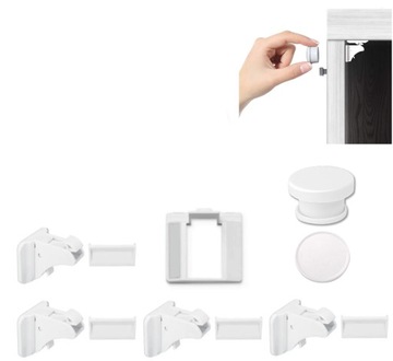 4 SZT MAGNETYCZNA BLOKADA DO MEBLI SZAFEK SZUFLAD