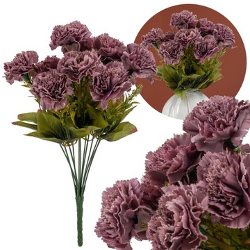 Искусственные цветы ГВОЗДИКА 47 см микс