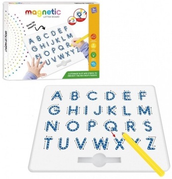 ИГРУШЕЧНАЯ ДОСКА С АЛФАВИТОМ, МАГНИТНЫЕ ШАРИКИ, БУКВЫ