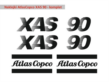 KOMPLET naklejek AtlasCopco XAS90 WYSOKA JAKOŚĆ