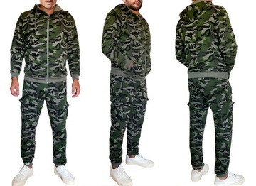 CIEPŁY dres męski MORO spodnie bluza DRESY 2304 M