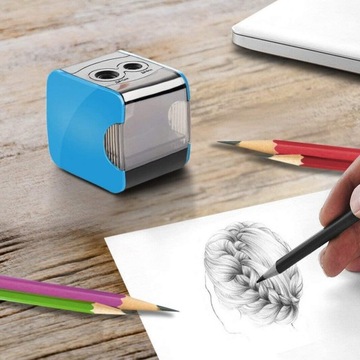 ЭЛЕКТРИЧЕСКИЕ ТОЧИЛКИ ДЛЯ КАРАНДАШЕЙ АВТОМАТИЧЕСКАЯ ТОЧИЛКА +6 ЛЕЗВИЙ В ПОДАРОК