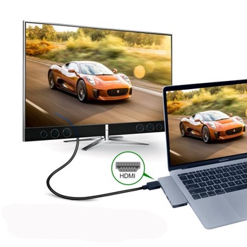 Адаптер HUB 6in1 USB-C 3.1 HDMI 4K USB 3.0 SD MICRO