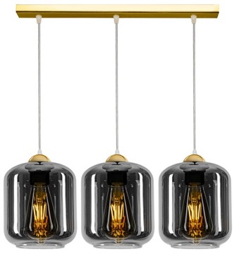 LAMPA WISZĄCA SUFITOWA ŻYRANDOL ZŁOTA LOFT LED