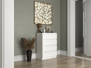 NOWOŚĆ KOMODA 70 BIEL RAMKI REGAŁ SŁUPEK MDF+HDF