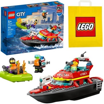 LEGO City 60373 ŁÓDŹ STRAŻACKA + MOTORÓWKA