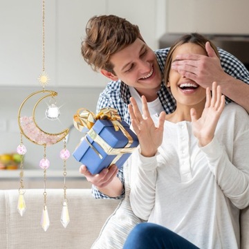 KSIĘŻYC WISIOREK NA OKNO SŁOŃCE I TĘCZA DEKORACJA DOMOWA I OGRODOWA