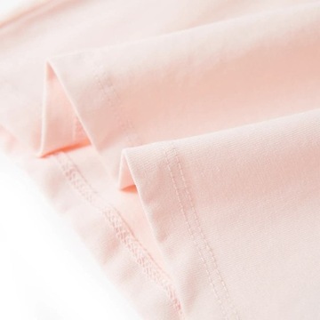 vidaXL Koszulka dziecięca z krótkimi rękawami, delikatny róż, 140