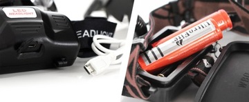 МОЩНЫЙ СВЕТОДИОДНЫЙ ФОНАР С БАТАРЕЙКАМИ ЗУМА