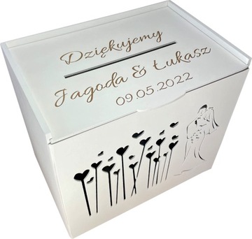 PUDEŁKO SKRZYNKA LISTY SLUB PREZENT WESELE GRAWER