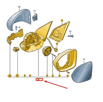 VW TAIGO CS FRONTA LEFT SIDE WING MIRROR 2G7857507H9B9