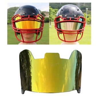 Футбольный козырек, профессиональный портативный козырек для футбольной маски, золотой цвет