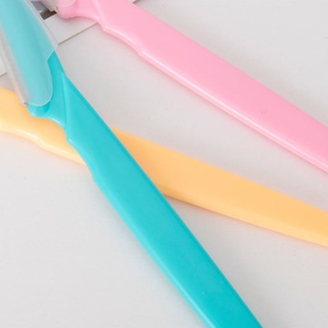 Нож-триммер, бритва для бровей, разноцветные лезвия 3 шт.