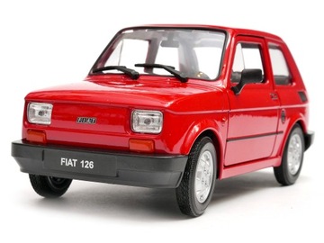 Fiat 126p maluch maluszek kaszlak PRL 1:21 czerwon